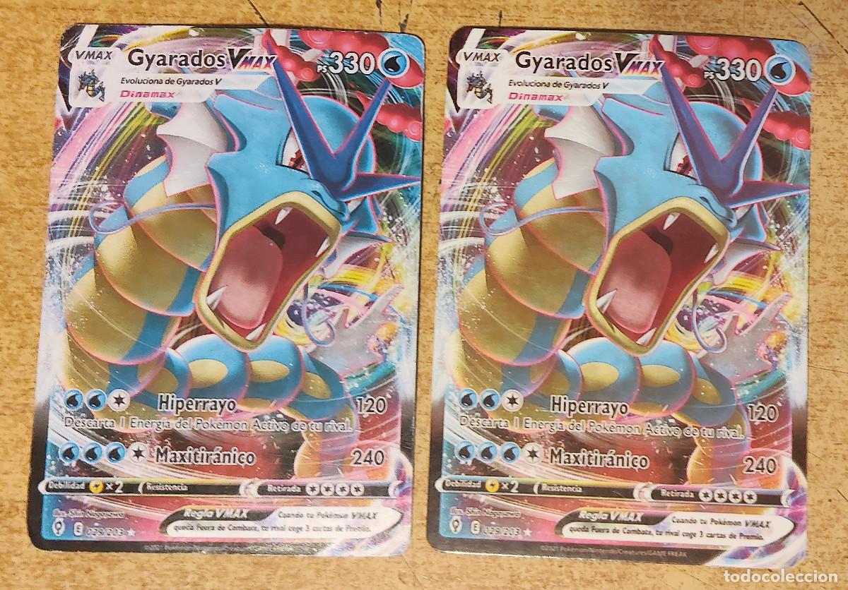 Coleccionismo cromos antiguos: CARTA POK&Eacute;MON GYARADOS VMAX (029/203) 2 unidades