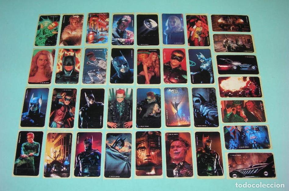 Coleccionismo cromos antiguos: GRAN LOTE DE 35 CROMOS / PEGATINAS DIFERENTES CHICLE BATMAN FOREVER 1995 - CROMO CHICLES DC COMICS -