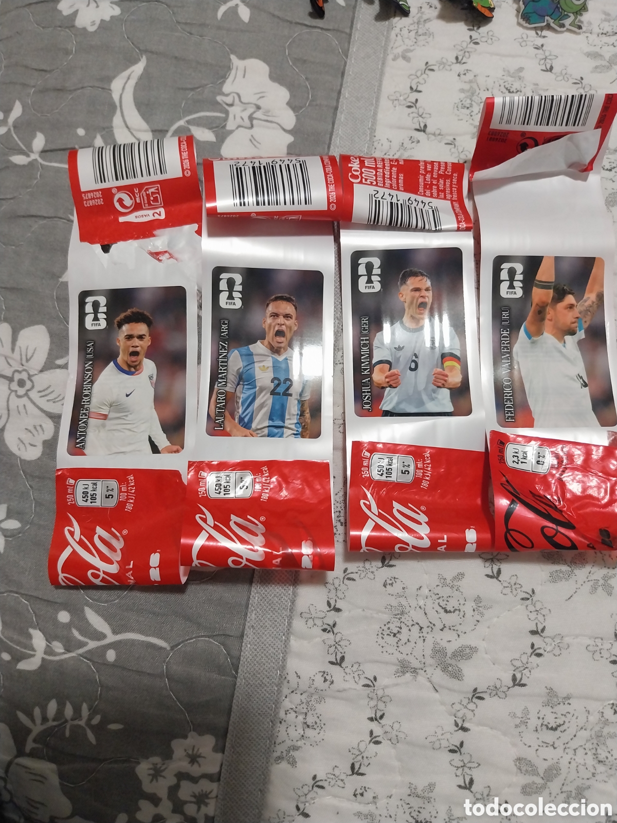 Coleccionismo cromos antiguos: Lote 4 cromos cocacola mundial 2026