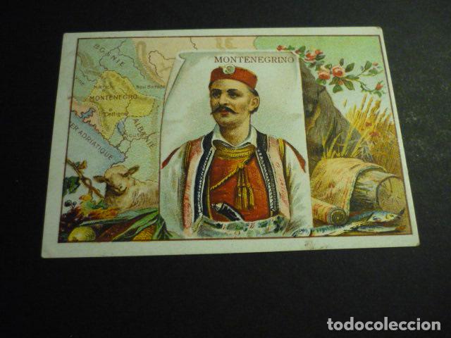 Collectable Antique Stickers: MONTENEGRO CROMO CON PUBLICIDAD CHOCOLATES VIRGEN DE LA ENCINA PONFERRADA LEON