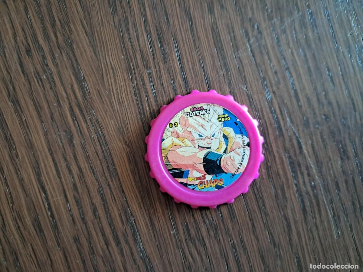 Coleccionismo cromos antiguos: CHAPA DE PL&Aacute;STICO DRAGON BALL Z CHAPS BOLA DE DRAG&Oacute;N CHEETOS MATUTANO: SAGA GOTENKS (N&ordm; 73)
