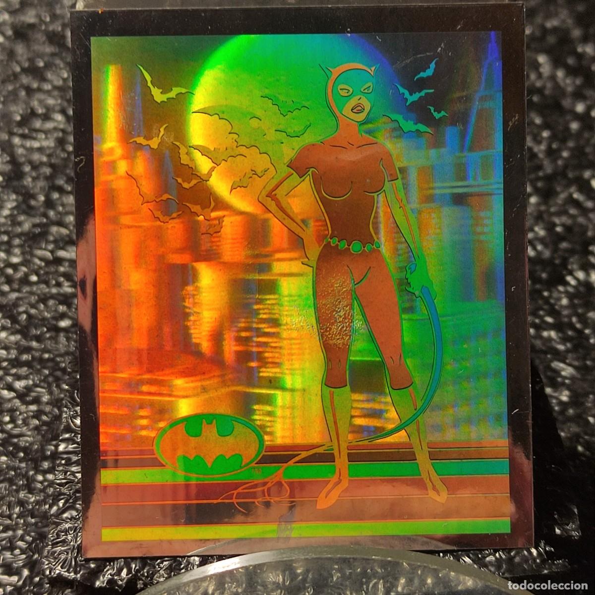 Coleccionismo cromos antiguos: CROMO BATMAN DE PANINI ** LETRA C ** HOLOGRAMA PEGATINA ** CON TRASERA