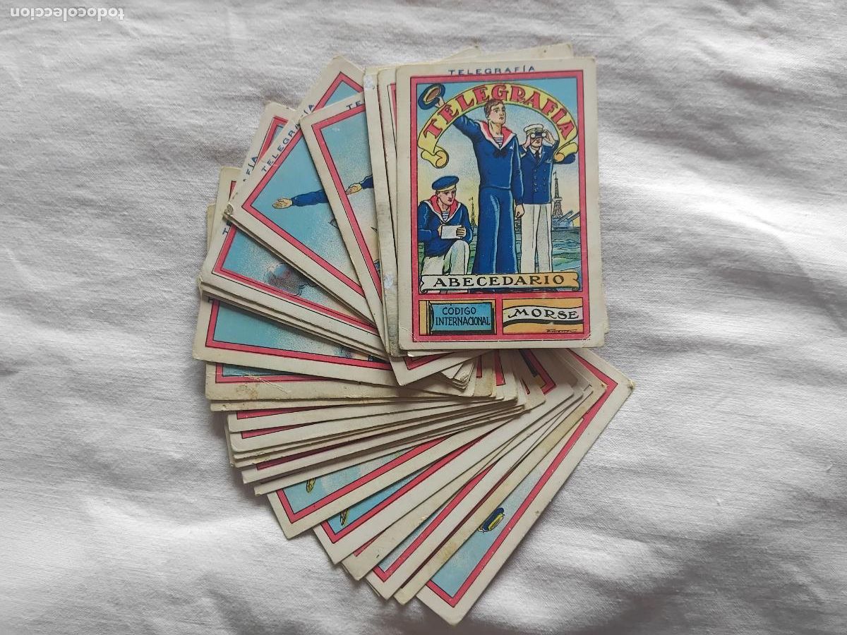 Coleccionismo cromos antiguos: TELEGRAF&Iacute;A. ABECEDARIO MORSE. COLECCI&Oacute;N COMPLETA DE 30 CROMOS EDITADA PARA CHOCOLATE JUNCOSA. 1930