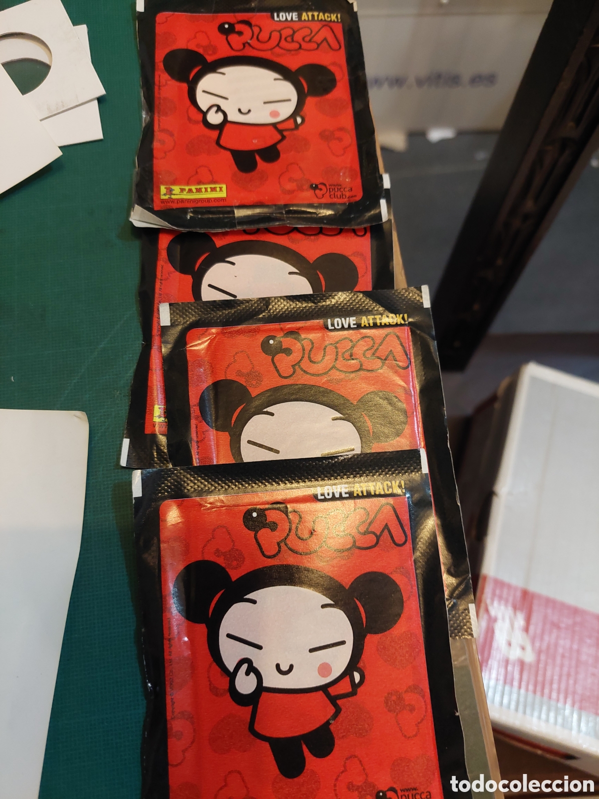 Coleccionismo cromos antiguos: PUCCA 4 SOBRES CON CROMOS PANIMI