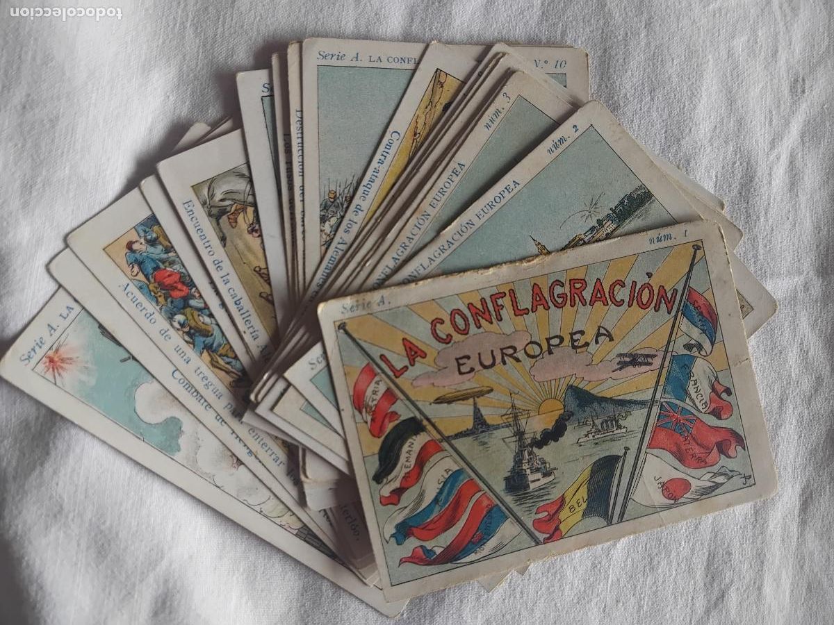 Coleccionismo cromos antiguos: LA CONFLAGRACION EUROPEA SERIE A COMPLETA 20 CROMOS. CHOCOLATES JAIME BOIX.