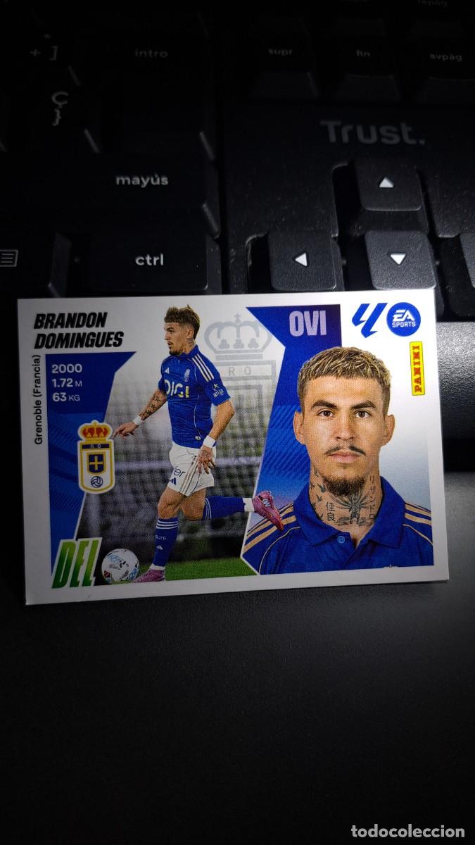 Coleccionismo cromos antiguos: CROMO BRANDON DOMINGUES FICHAJE 22 ULTIMOS FICHAJES 22 OVIEDO 2025 2026 25 26 ESTE PANINI NUNCA PEGA
