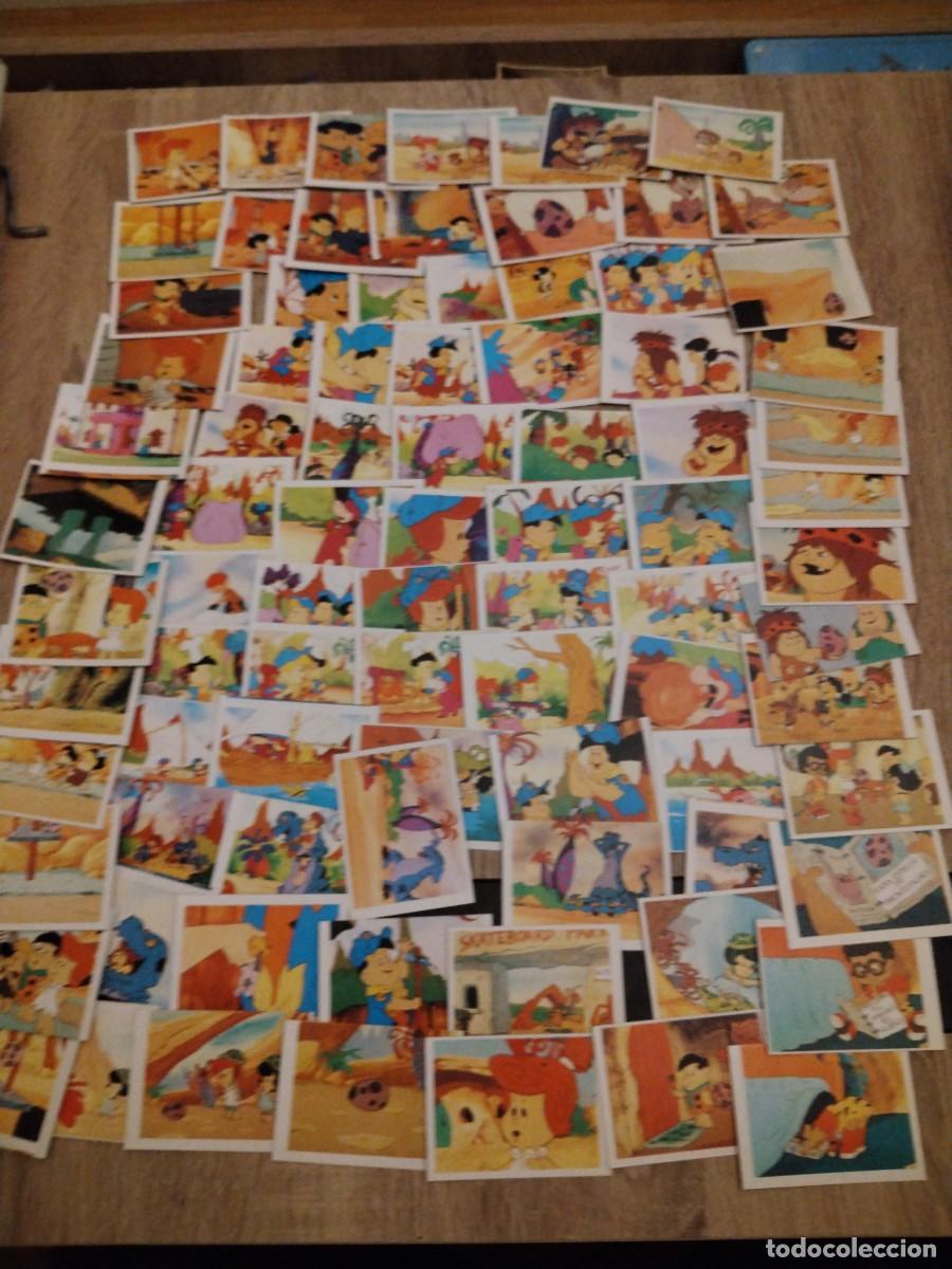 Coleccionismo cromos antiguos: Los peque&ntilde;os Picapiedra - lote de 97 cromos diferentes nuevos de esta antigua colecci&oacute;n