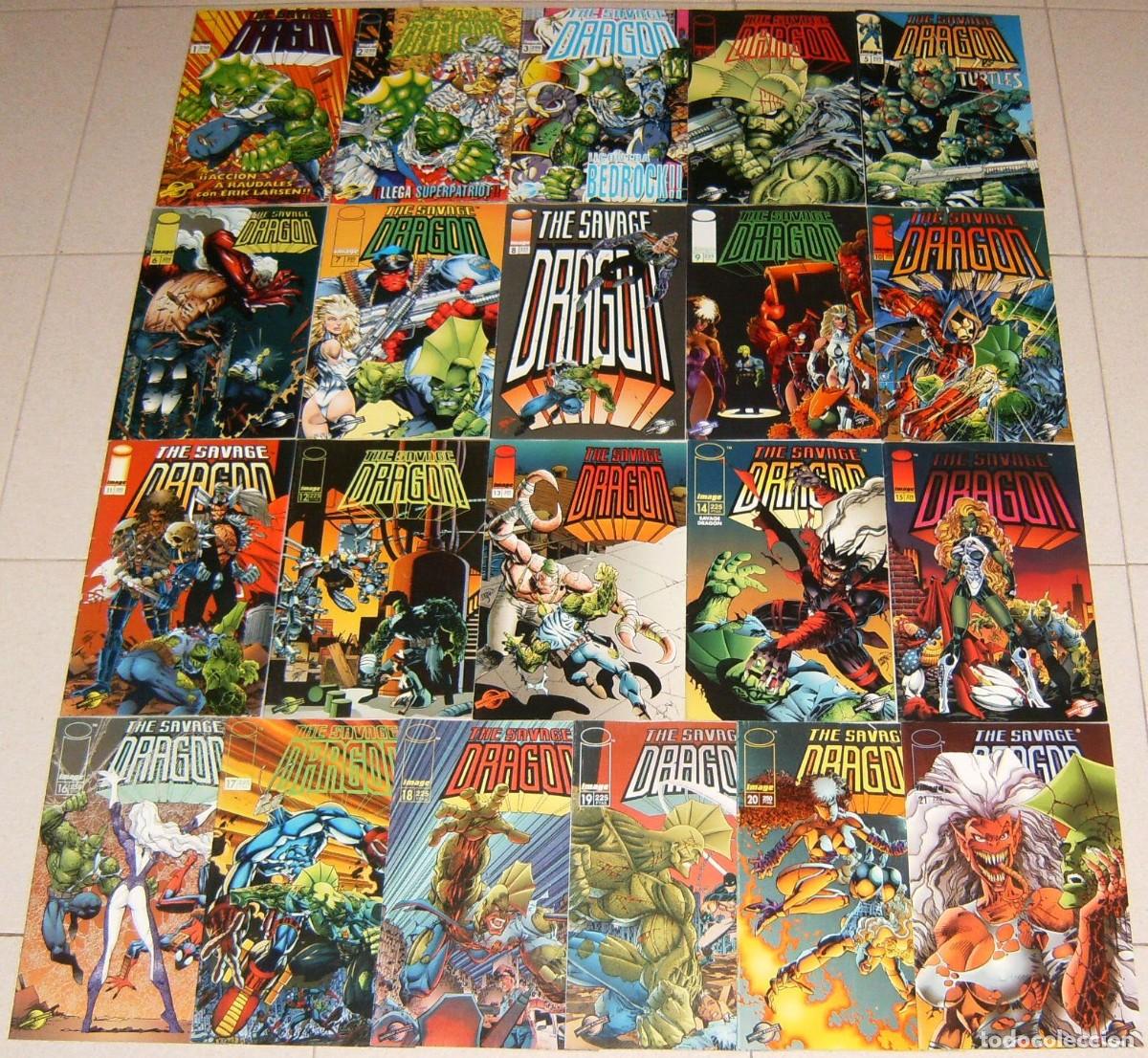 Coleccionismo cromos antiguos: SAVAGE DRAGON (de Erik Larsen) Vol. 1, Planeta. N&ordm;s 1 a 21. LOTE