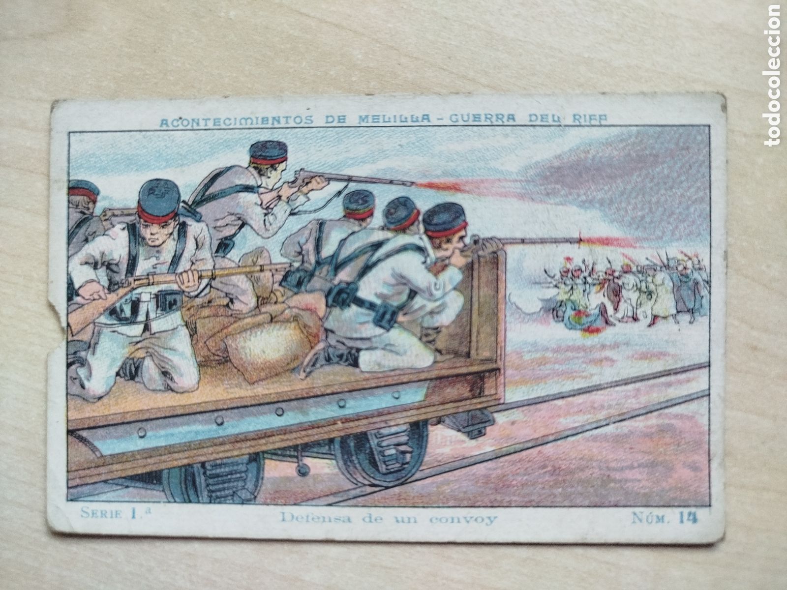 Coleccionismo cromos antiguos: Acontecimientos de Melilla. Guerra del Riff, n&uacute;m. 14