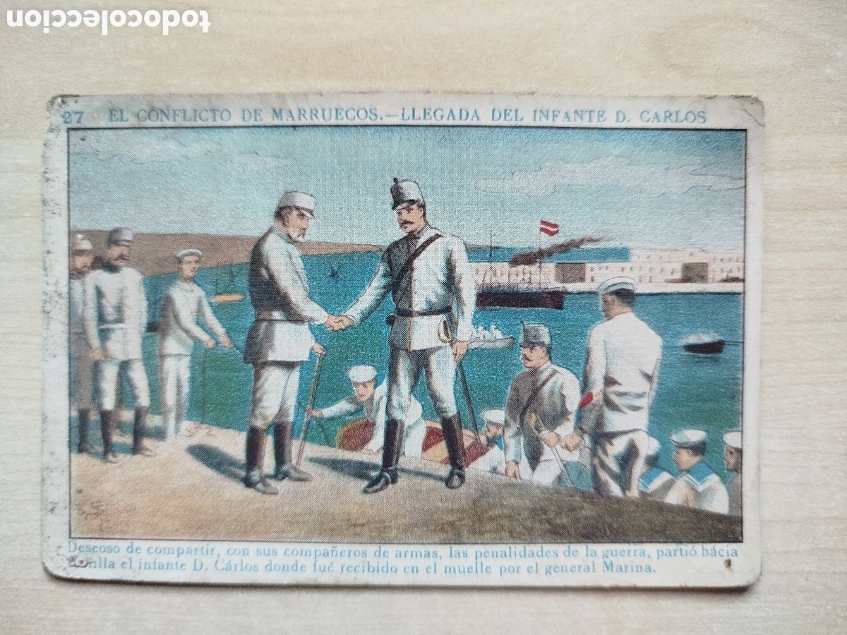 Coleccionismo cromos antiguos: El conflicto de Marruecos, n&uacute;m. 27, Chocolates Sol&eacute; Alsina