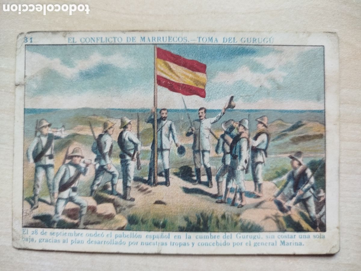 Coleccionismo cromos antiguos: El conflicto de Marruecos, n&uacute;m. 31, Chocolates Sol&eacute; Alsina