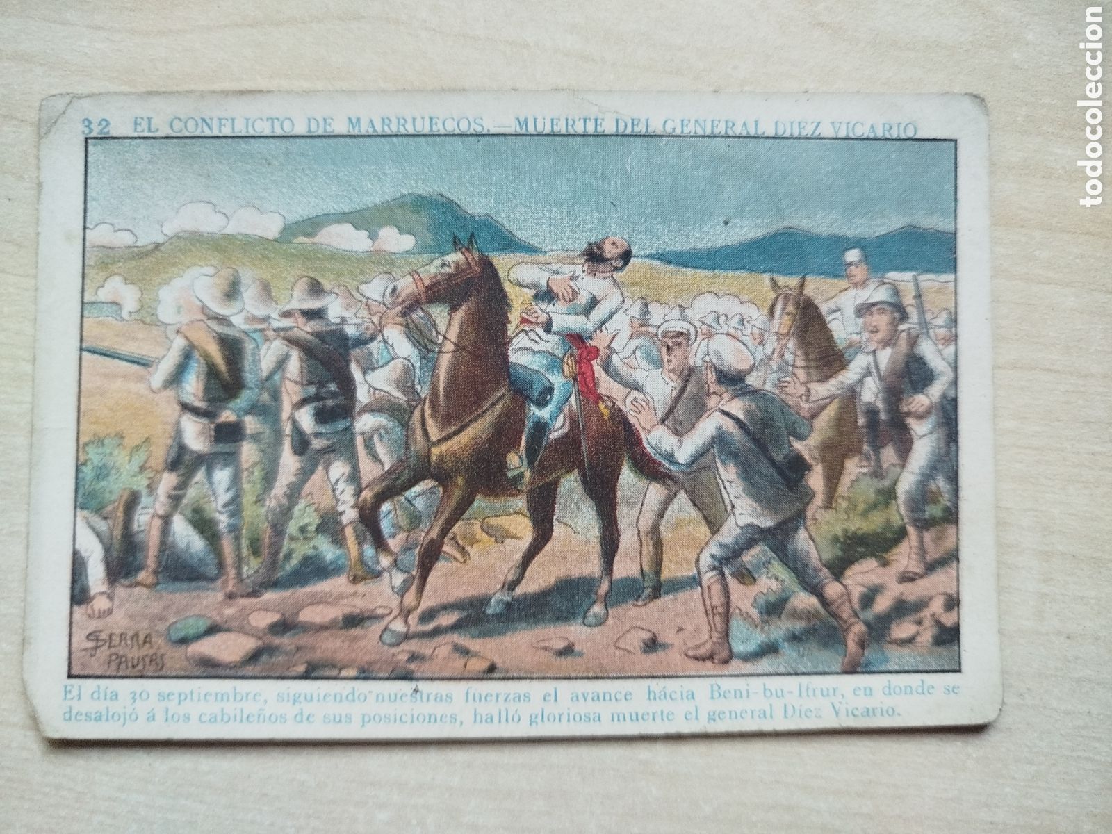Coleccionismo cromos antiguos: El conflicto de Marruecos, n&uacute;m. 32, Chocolates Sol&eacute; Alsina