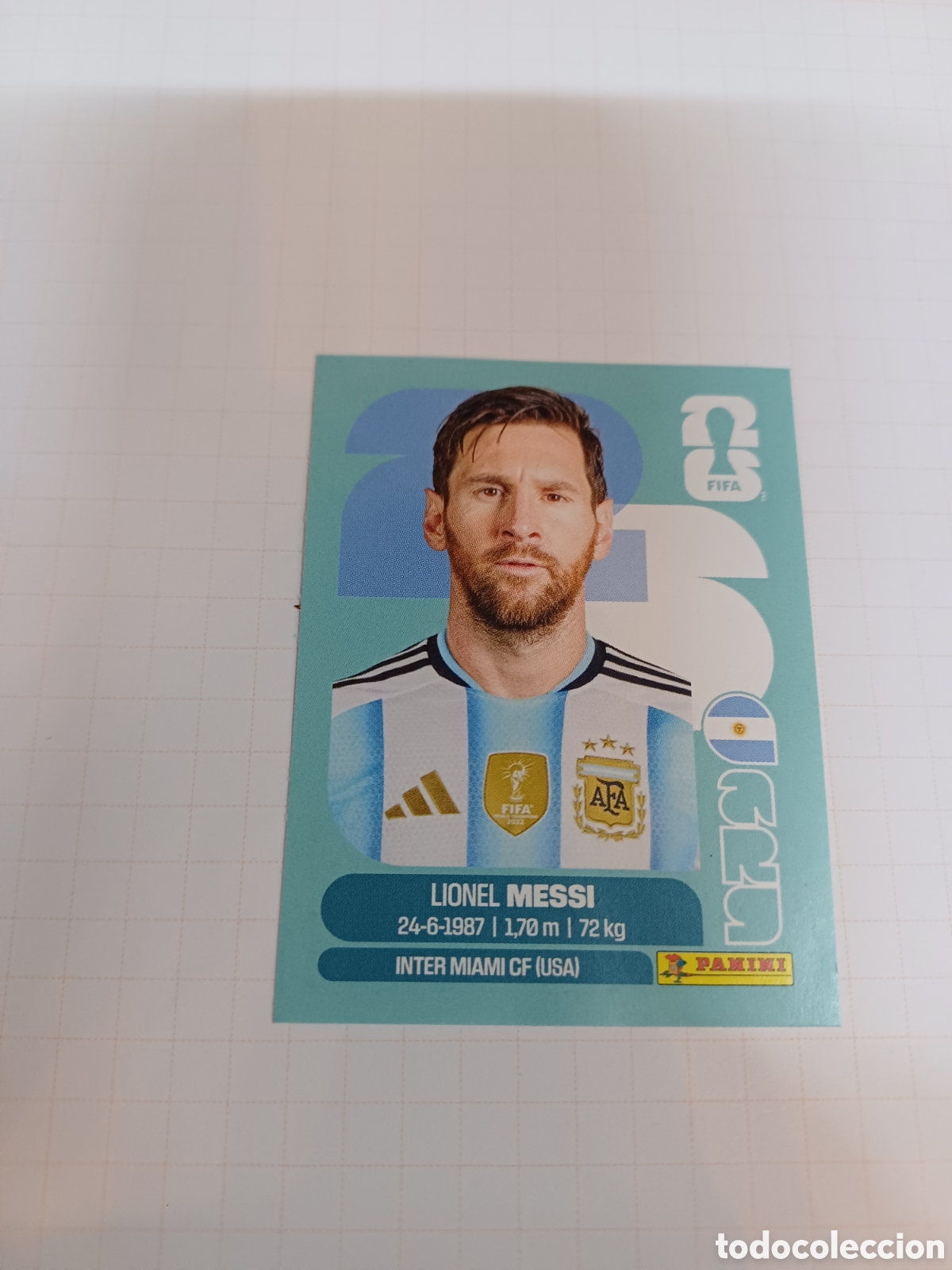 Coleccionismo cromos antiguos: CROMO MESSI, &Uacute;LTIMO MUNDIAL 2026, PICHICHI