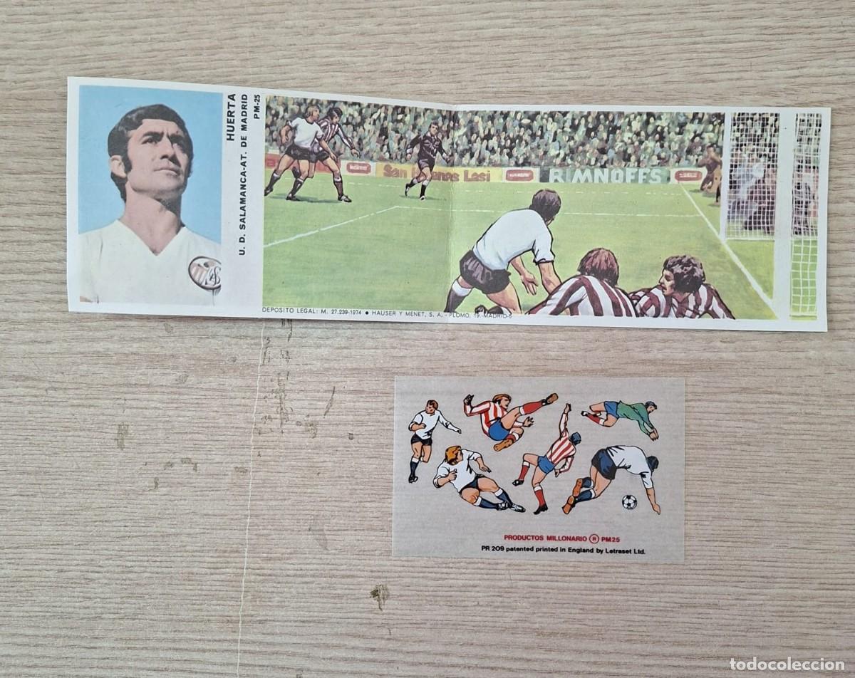 Colecionismo Cromos antigos: FUTBOL EN ACCION - TRANSPLASTIC - HUERTAS CON LA CALCAMONIA NUEVA