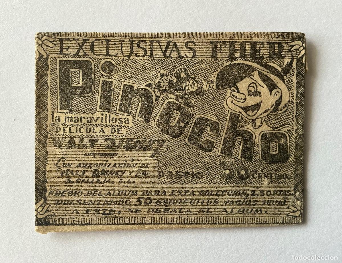 Coleccionismo cromos antiguos: SOBRE CROMOS VAC&Iacute;O EXCLUSIVAS FHER WALT DISNEY PINOCHO 30 C&Eacute;NTIMOS