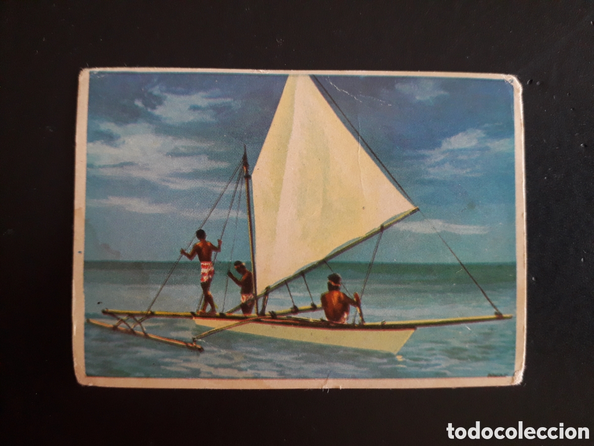 Coleccionismo cromos antiguos: PESCADORES DE PAPEETEE, LA VUELTA AL MUNDO CON BIMBO 1966 N&deg; 116 SIN PEGAR, PEDIDO M&Iacute;NIMO 3&euro;