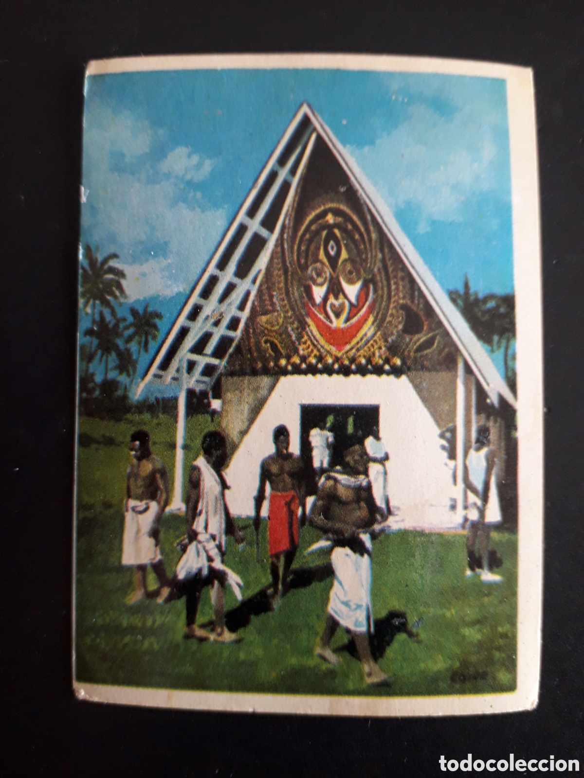 Coleccionismo cromos antiguos: POBLADO PAPUA, LA VUELTA AL MUNDO CON BIMBO 1966 N&deg; 127 SIN PEGAR, PEDIDO M&Iacute;NIMO 3&euro;