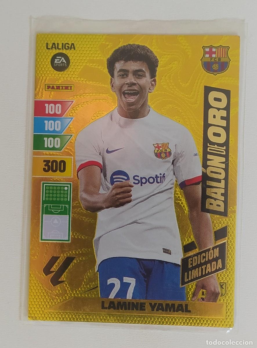 Coleccionismo cromos antiguos: Lamine yamal adrenalyn xl 23 24 bal&oacute;n de oro edicion limitada