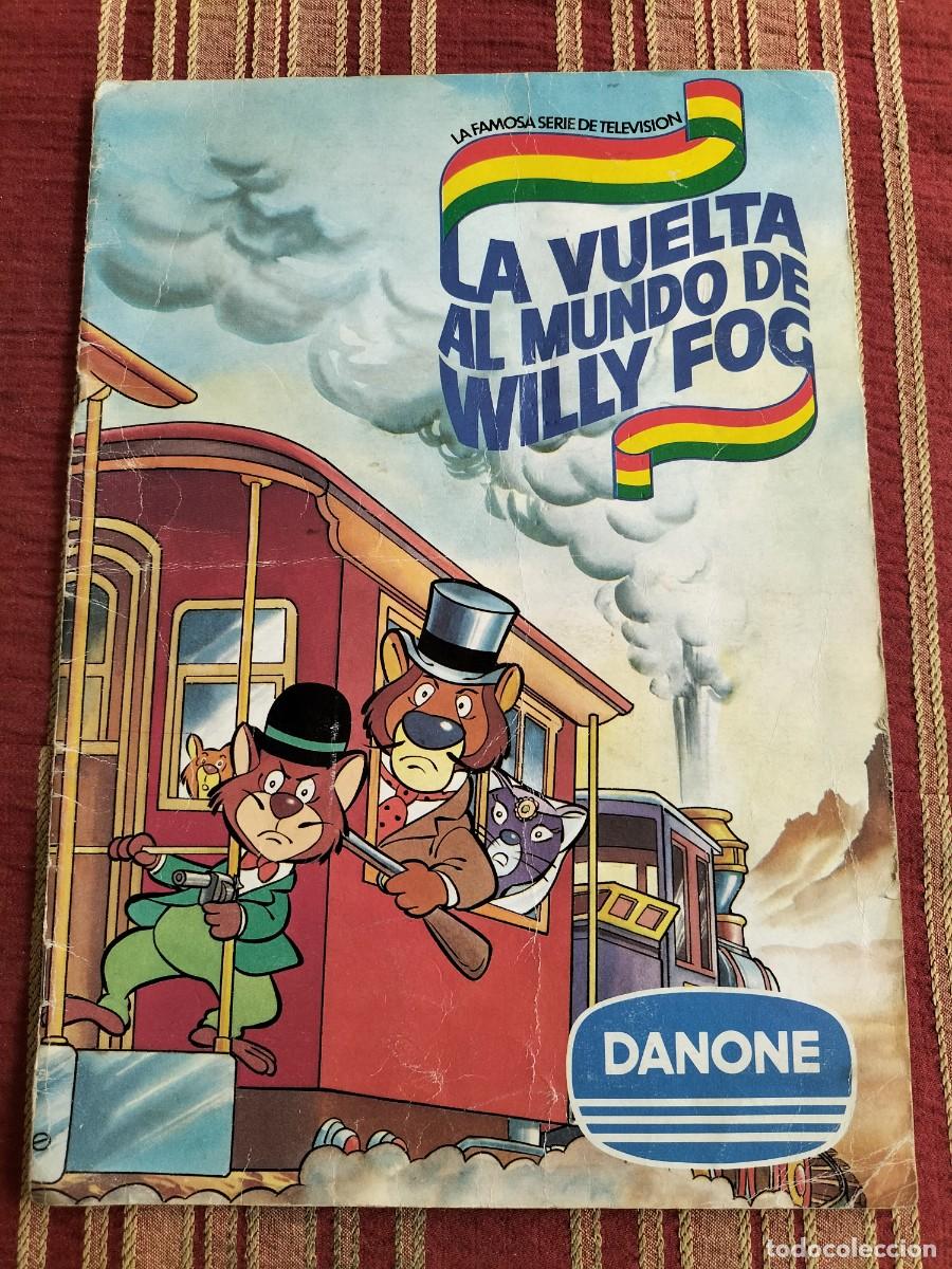 Colecionismo Cromos antigos: (DANONE) &Aacute;LBUM DE CROMOS LA VUELTA AL MUNDO DE WILLY FOG INCOMPLETO