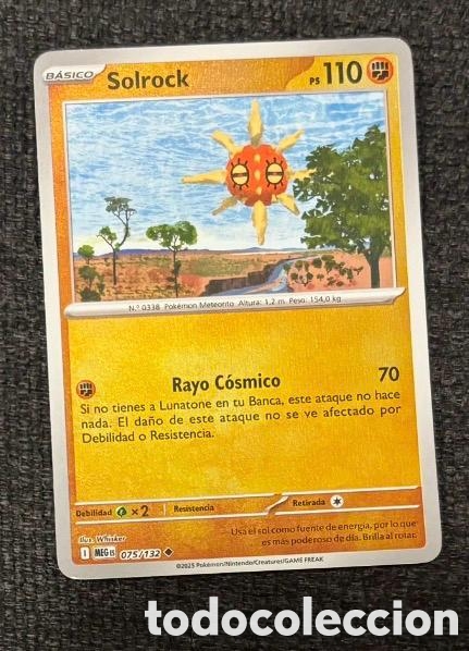 Coleccionismo cromos antiguos: 075/132 SOLROCK POKEMON TCG CARTA HOLO