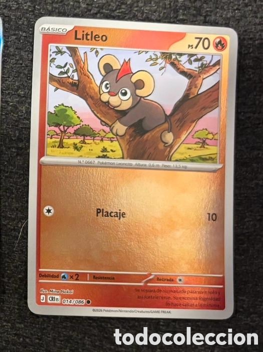 Coleccionismo cromos antiguos: 014/086 LITLEO POKEMON TCG CARTA HOLO
