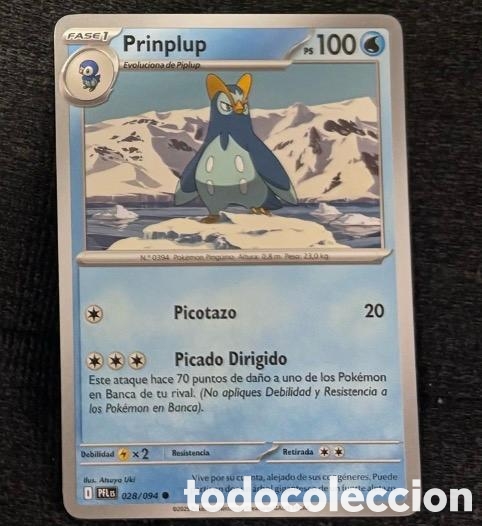 Coleccionismo cromos antiguos: 028/094 PRINPLUP POKEMON TCG CARTA INICIALES