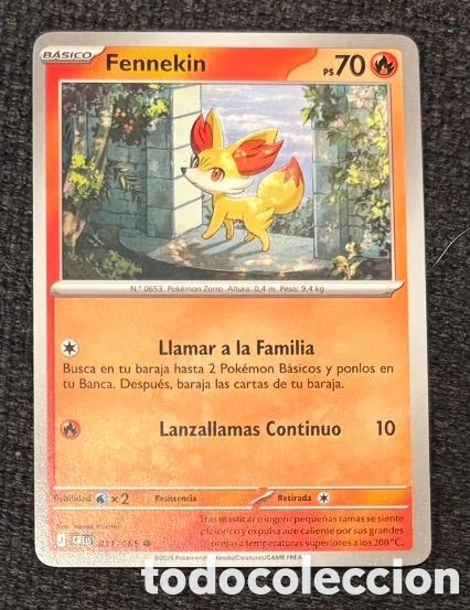 Coleccionismo cromos antiguos: 011/086 FENNEKIN POKEMON TCG CARTA INICIALES