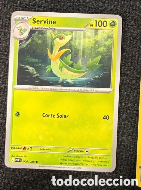 Coleccionismo cromos antiguos: 005/088 SERVINE POKEMON TCG CARTA INICIALES