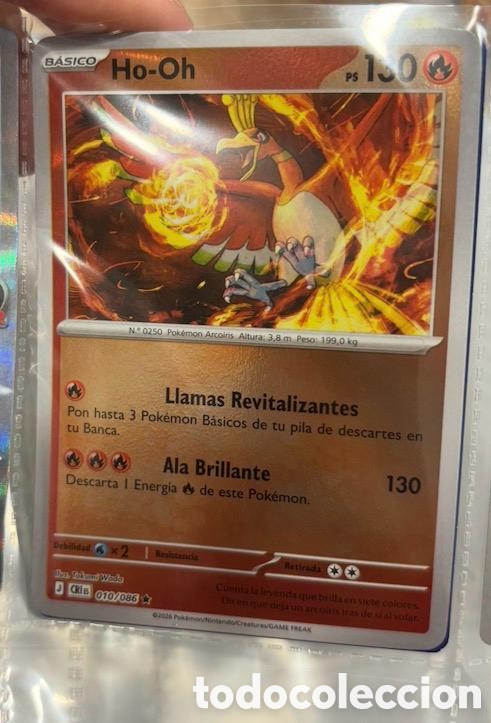 Coleccionismo cromos antiguos: 010/086 HO-OH POKEMON TCG CARTA HOLO LEGENDARIO