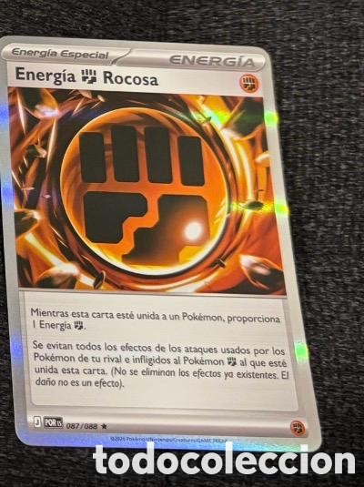 Coleccionismo cromos antiguos: 087/088 ENERGIA ROCOSA POKEMON TCG CARTA HOLO