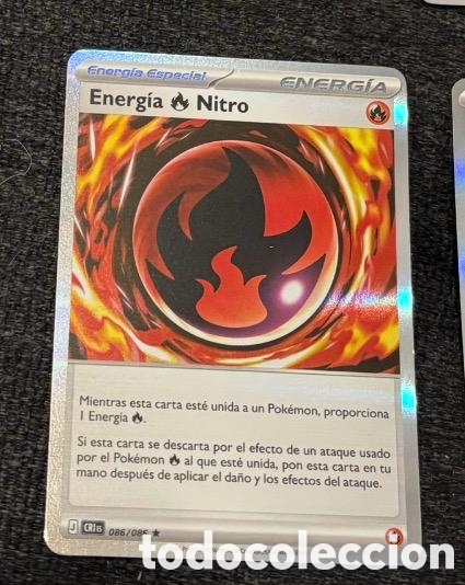 Coleccionismo cromos antiguos: 086/086 ENERGIA NITRO POKEMON TCG CARTA HOLO