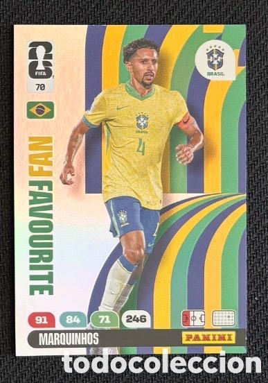 Coleccionismo cromos antiguos: 70 MARQUINHOS BRASIL FAN FAVOURITE FIFA WORLD CUP MUNDIAL 2026