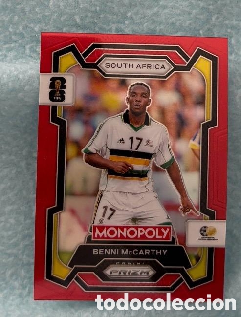 Coleccionismo cromos antiguos: BENNI MCCARTHY SUDAFRICA Monopoly rojo PRIZM FIFA WORLD CUP 2026