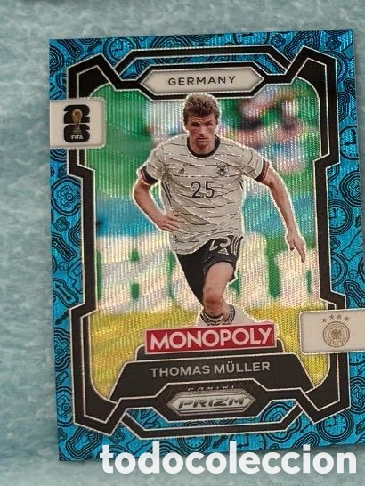 Coleccionismo cromos antiguos: THOMAS MULLER ALEMANIA AZUL Monopoly PRIZM FIFA WORLD CUP 2026