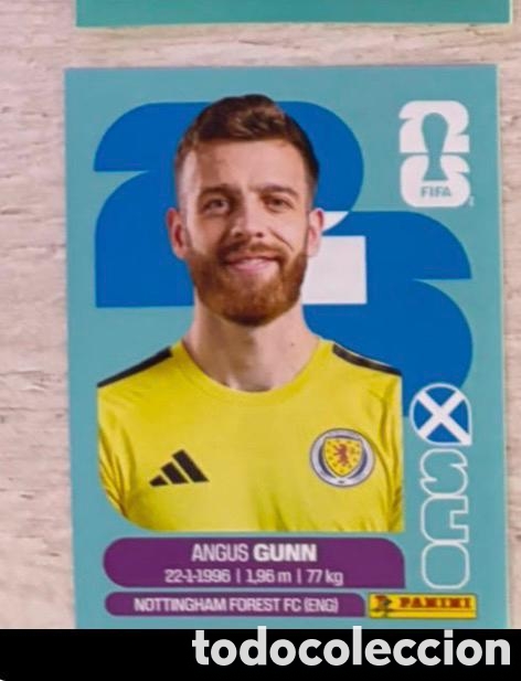 Coleccionismo cromos antiguos: Angus Gunn Escocia CROMO FIFA WORLD CUP 2026 MUNDIAL STICKER PANINI