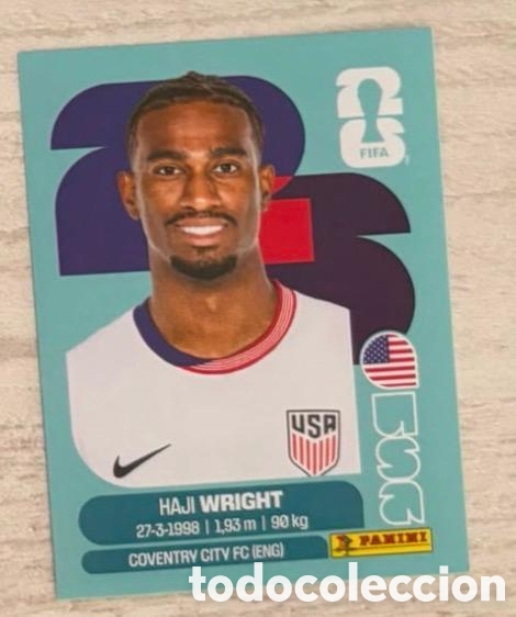 Coleccionismo cromos antiguos: Wright EEUU CROMO FIFA WORLD CUP 2026 MUNDIAL STICKER PANINI