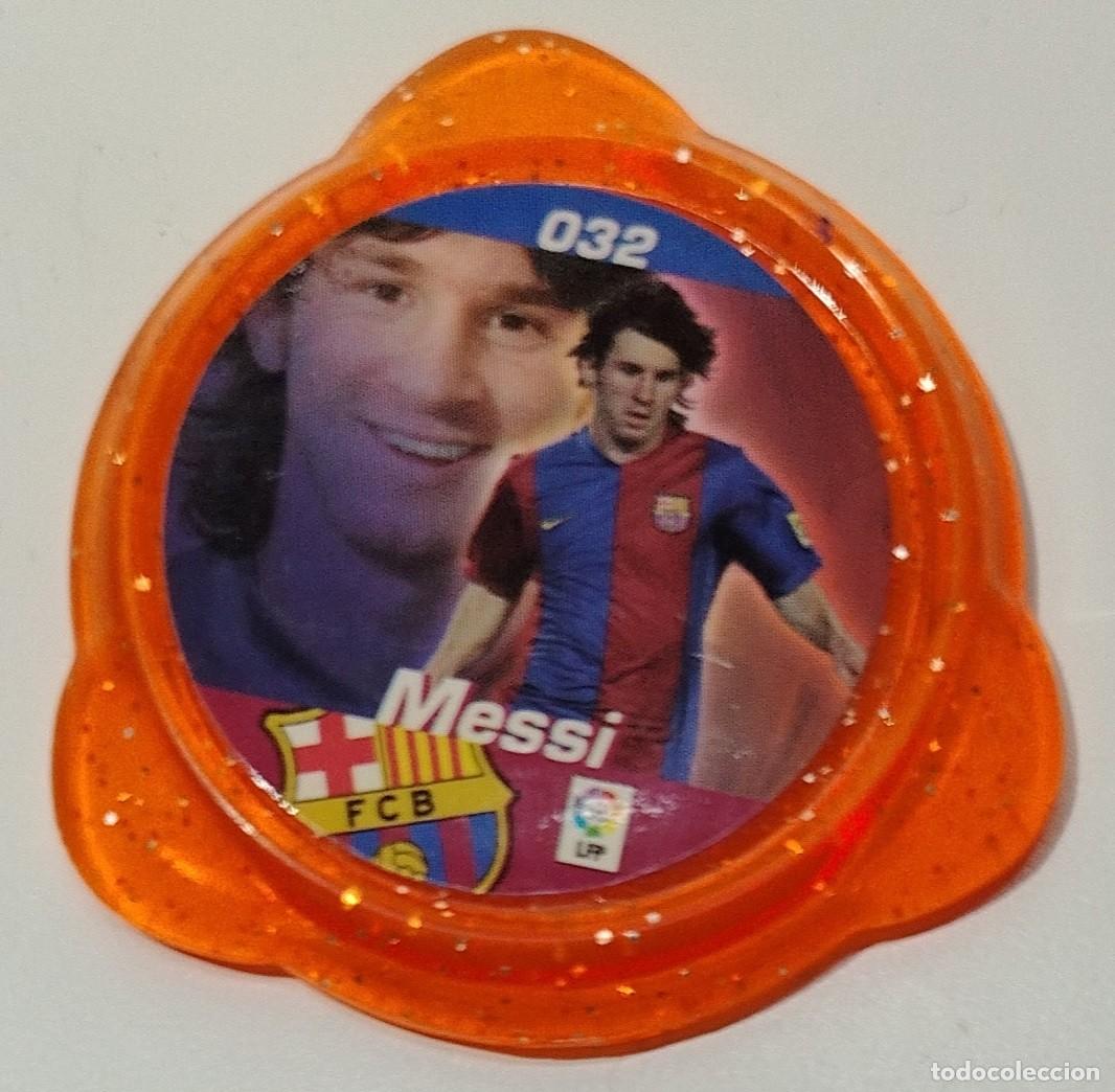 Coleccionismo cromos antiguos: TAZO KRAKS ORIGINAL LIONEL MESSI #32 Soccer FC BARCELONA PANINI 2006/07