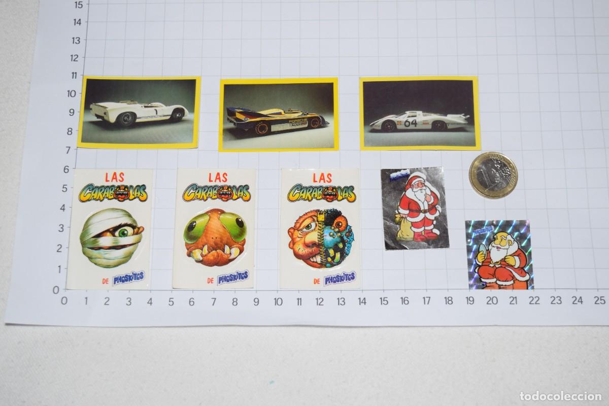 Sammeln alte Sammelbilder: PHOSKITOS - Oportunidad, lote de 8 cromos adhesivos, antiguos / 3 LAS CARABOLAS, 2 NOELI y 3 PORSCHE
