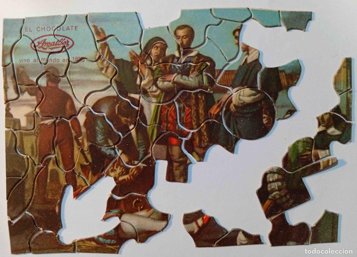 Coleccionismo cromos antiguos: PUZZLE O PUSLER. INCOMPLETO N&ordm; 2. MUERTE DE PADILLA Y SUS COMPA&Ntilde;EROS. OBSEQUIO DE CHOCOLATE AMAT...