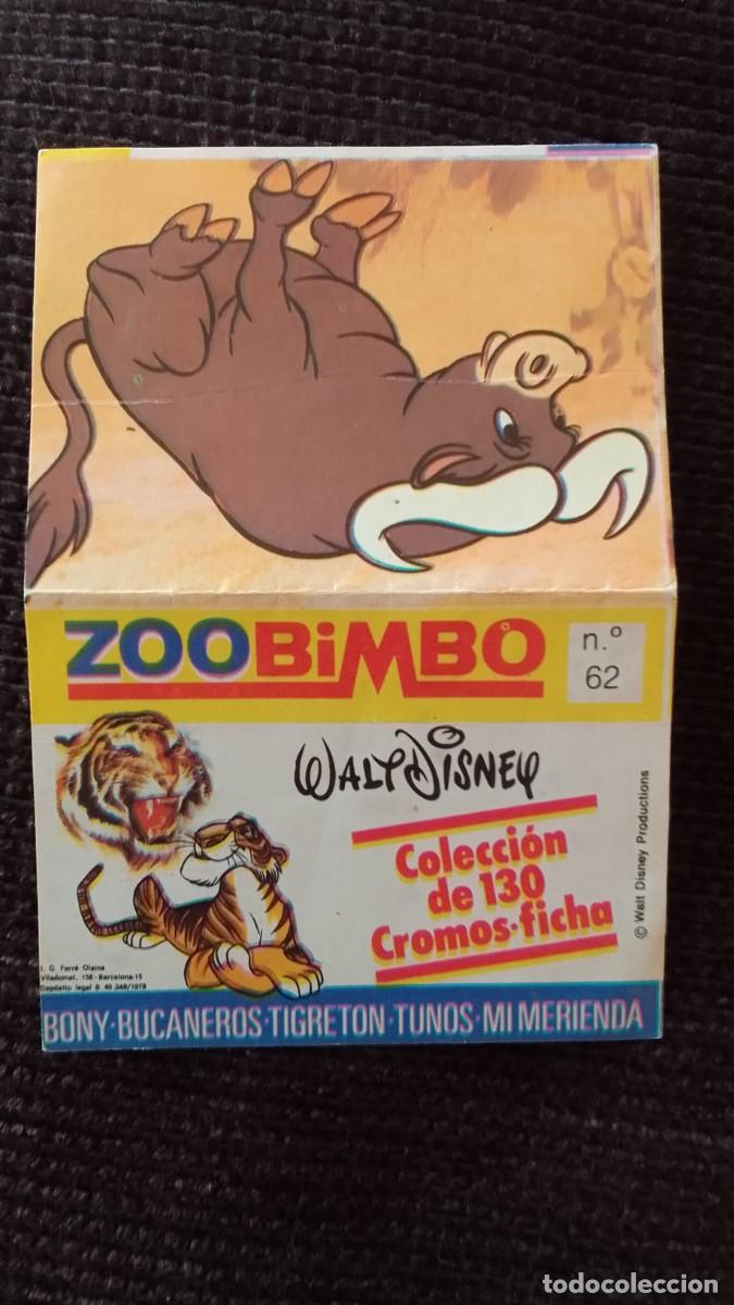 Coleccionismo cromos antiguos: CROMO ZOOBIMBO. 62. BUFALO. BIMBO. WALT DISNEY.