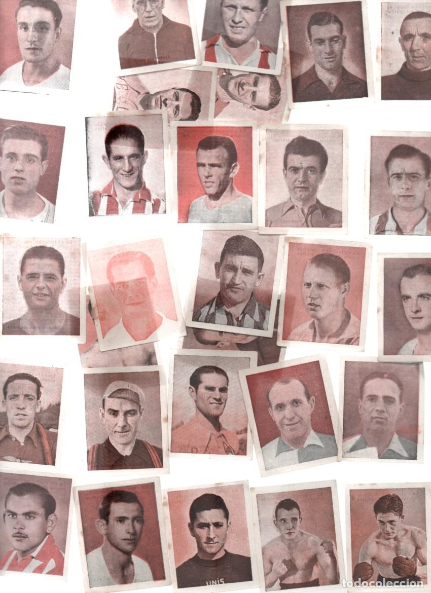 Coleccionismo cromos antiguos: ALBUM FOTO PELICULA. LOTE DE 29 CROMOS SIN PEGAR: FUTBOL, BOXEO, CICLISMO... NO REPETIDOS