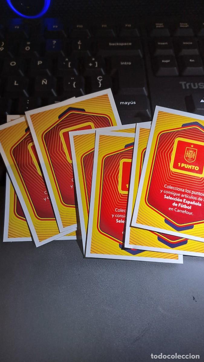 Coleccionismo cromos antiguos: CROMO LOTE DE 7 PUNTOS 1 PUNTO ESPA&Ntilde;A 2026 26 MUNDIAL SELECCION ESPA&Ntilde;OLA CARREFOUR PANINI NUNCA PEG