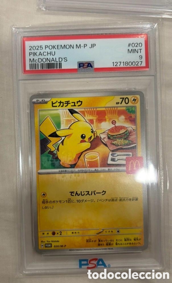 Coleccionismo cromos antiguos: Carta PSA 9 POKEMON TCG PIKACHU JAPONES