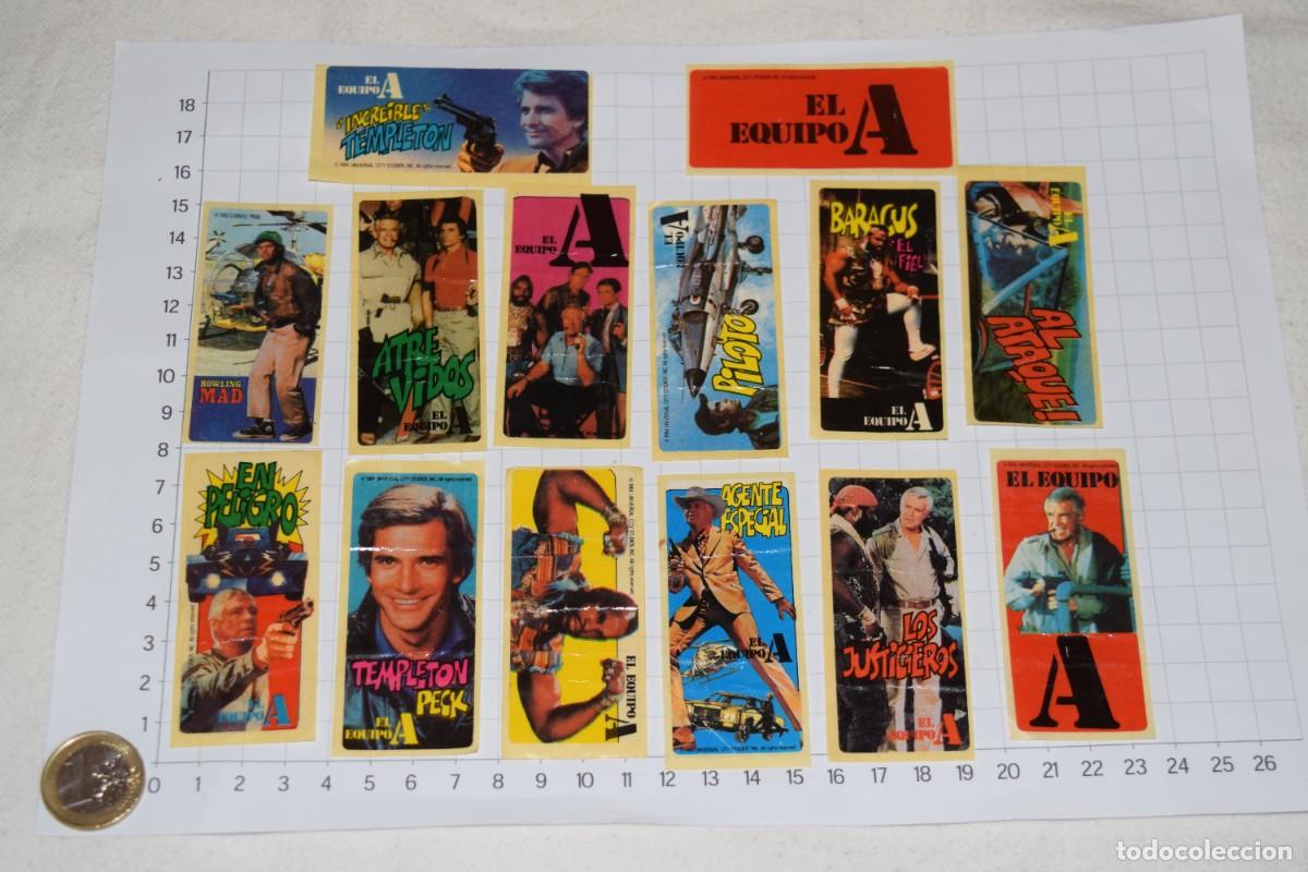Coleccionismo cromos antiguos: Oportunidad / Colecciones de CHICLES, 14 cromos adhesivos EL EQUIPO A - Dif&iacute;cil, a&ntilde;os 80 - &iexcl;Mira!