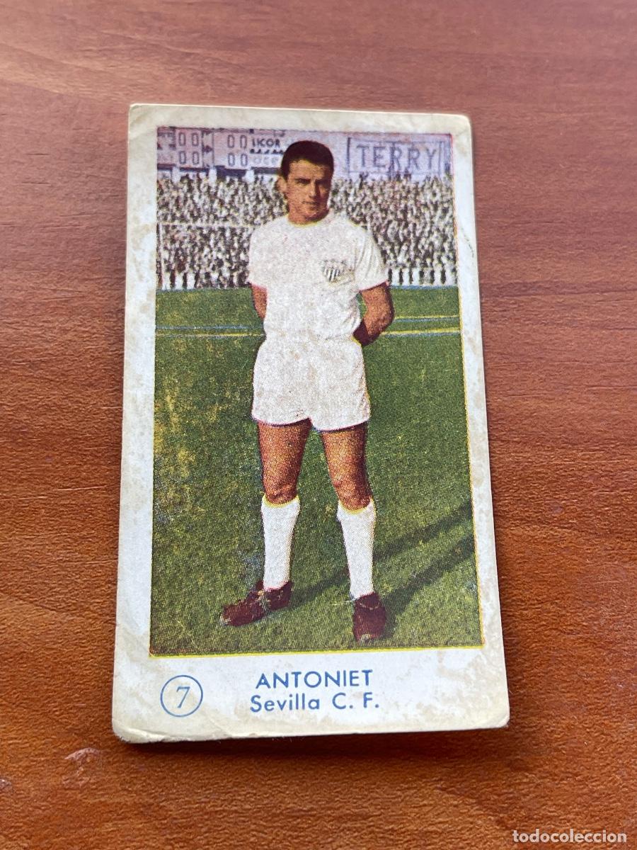 Coleccionismo cromos antiguos: 7 ANTONIET Sevilla CF Gr&aacute;ficas Bachende liga 1957 1958 sin pegar