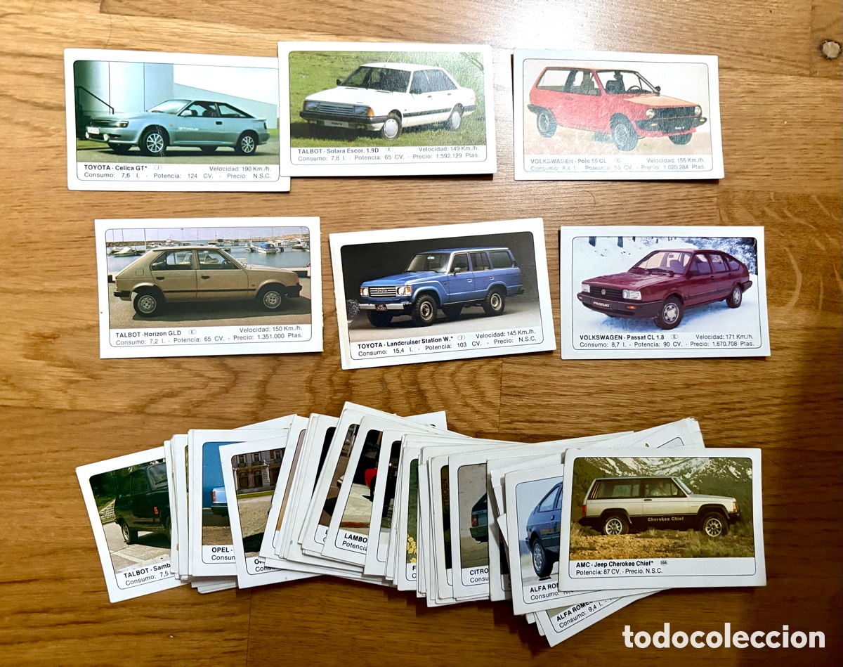 Coleccionismo cromos antiguos: NUEVOS SIN PEGAR - Lote 158 Cromos &rdquo;Coches&rdquo; (Motor 16 / Ediciones Unidas, 1986) - 105 DIFERENTES