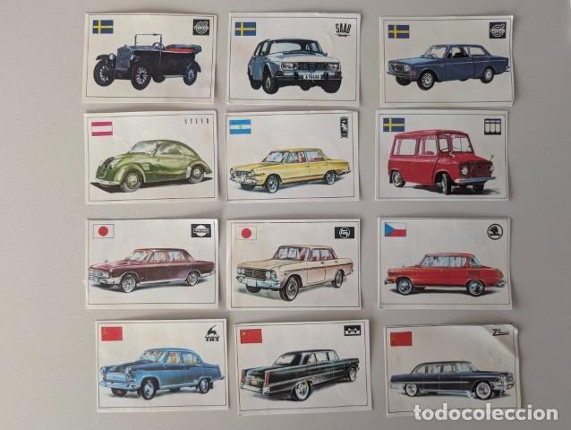 Coleccionismo cromos antiguos: LOTE CROMOS VARIOS PAISES DEL MUNDO DEL AUTOMOVIL BRUGUERA EDITADOS EN 1970 EN BARCELONA