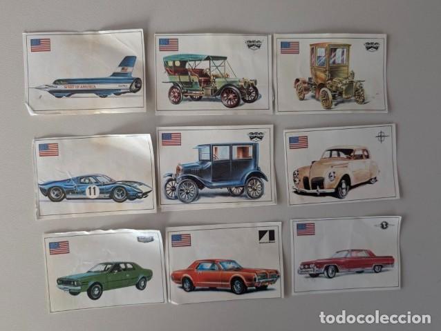 Coleccionismo cromos antiguos: LOTE CROMOS ESTADOS UNIDOS DEL MUNDO DEL AUTOMOVIL BRUGUERA EDITADOS EN 1970 EN BARCELONA