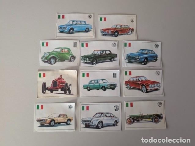 Coleccionismo cromos antiguos: LOTE CROMOS DE ITALIA DEL MUNDO DEL AUTOMOVIL BRUGUERA EDITADOS EN 1970 EN BARCELONA