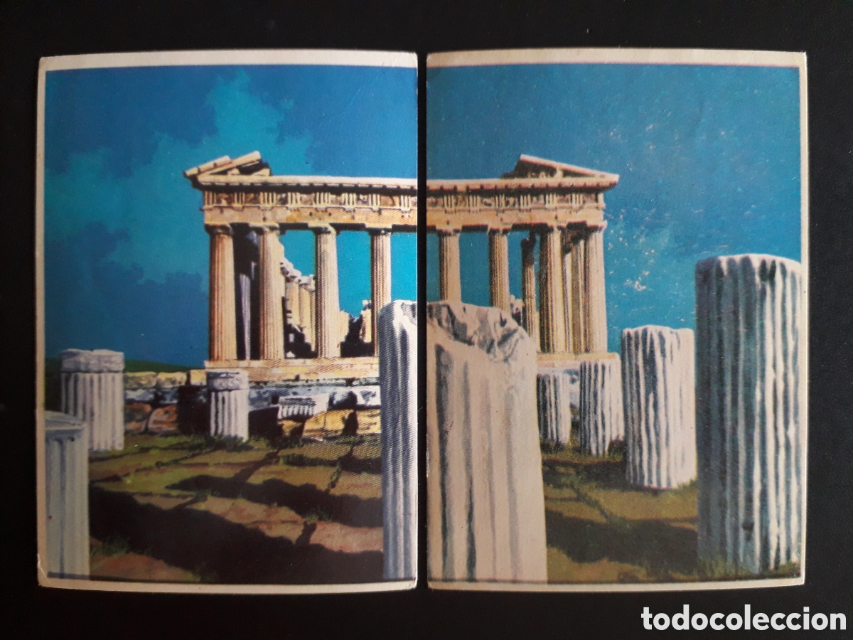 Coleccionismo cromos antiguos: ATENAS, ACR&Oacute;POLIS, GRECIA, LA VUELTA AL MUNDO CON BIMBO 1966 N&deg; 201 Y 202 SIN PEGAR PEDIDO M&Iacute;NIMO 3&euro;